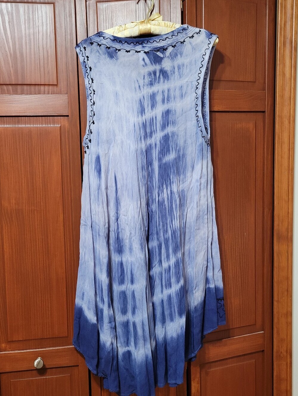 InGear Bohemian Blue And Light Blue Maxi Long Dress Floral Lightweight Flowy OS - Picture 5 of 9
